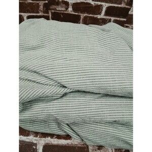 IKEA BERGPALM Duvet Cover Twin Green Stripe 100% Soft Cotton 76X96 inches